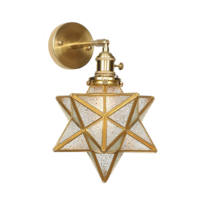 Isabelle Prismatic Glas Geometrische Wandleuchte Messing