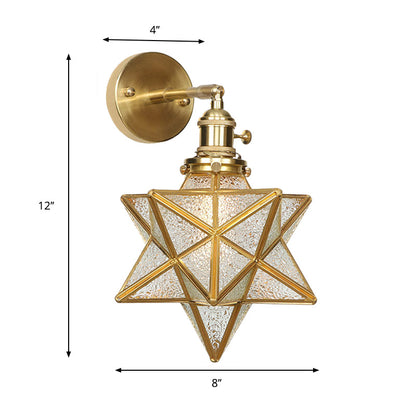 Isabelle Prismatic Glas Geometrische Wandleuchte Messing