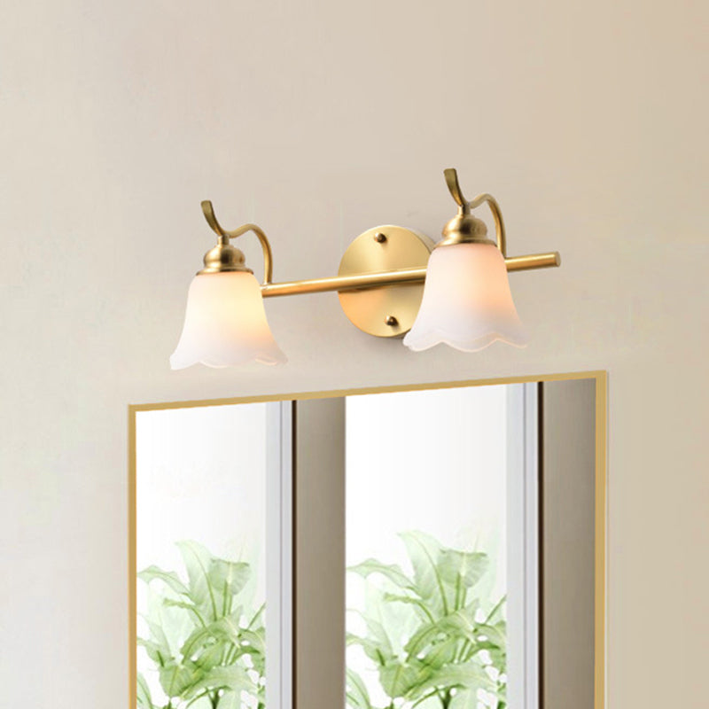 Sophie Flower Badwand-Waschtischleuchte Metall und Messing LED Wandleuchte