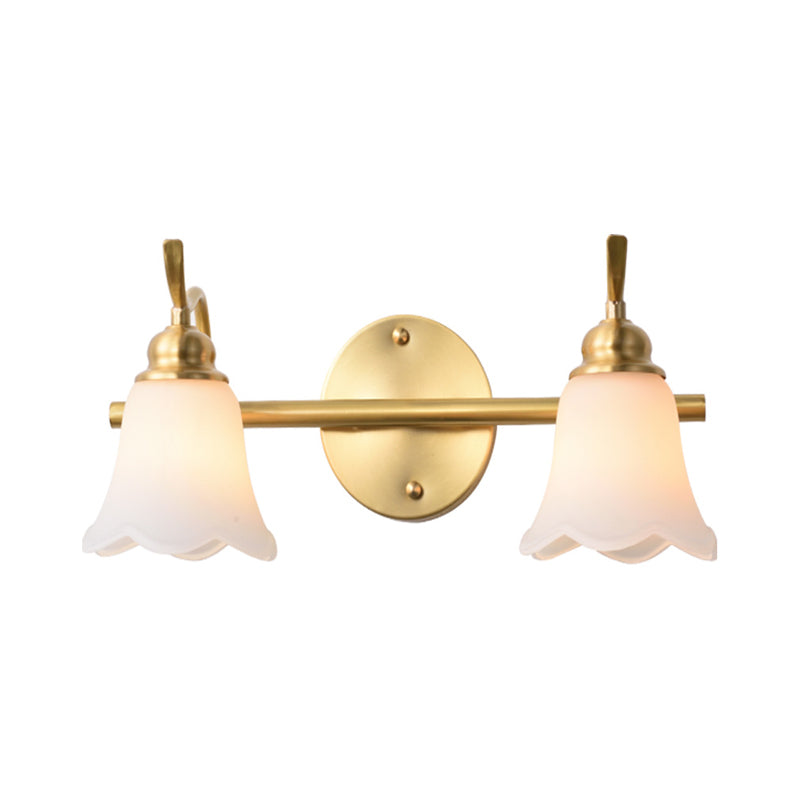 Sophie Flower Badwand-Waschtischleuchte Metall und Messing LED Wandleuchte
