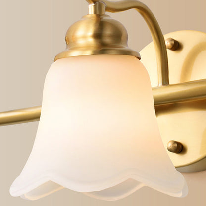 Sophie Flower Badwand-Waschtischleuchte Metall und Messing LED Wandleuchte