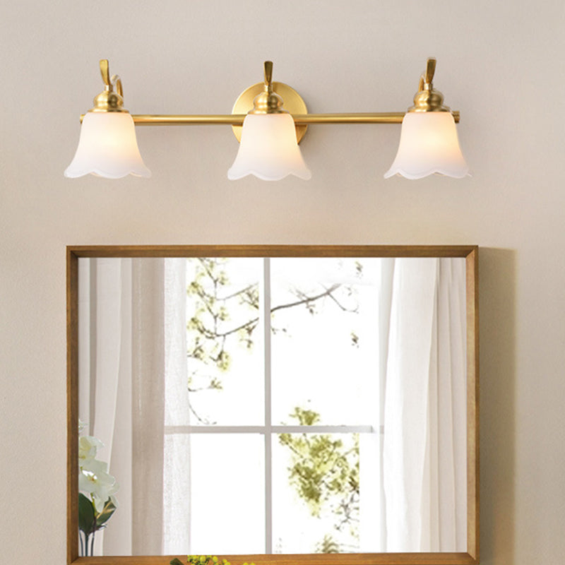 Sophie Flower Badwand-Waschtischleuchte Metall und Messing LED Wandleuchte