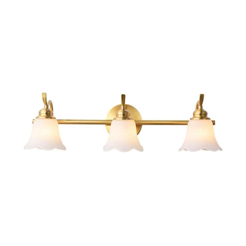 Sophie Flower Badwand-Waschtischleuchte Metall und Messing LED Wandleuchte