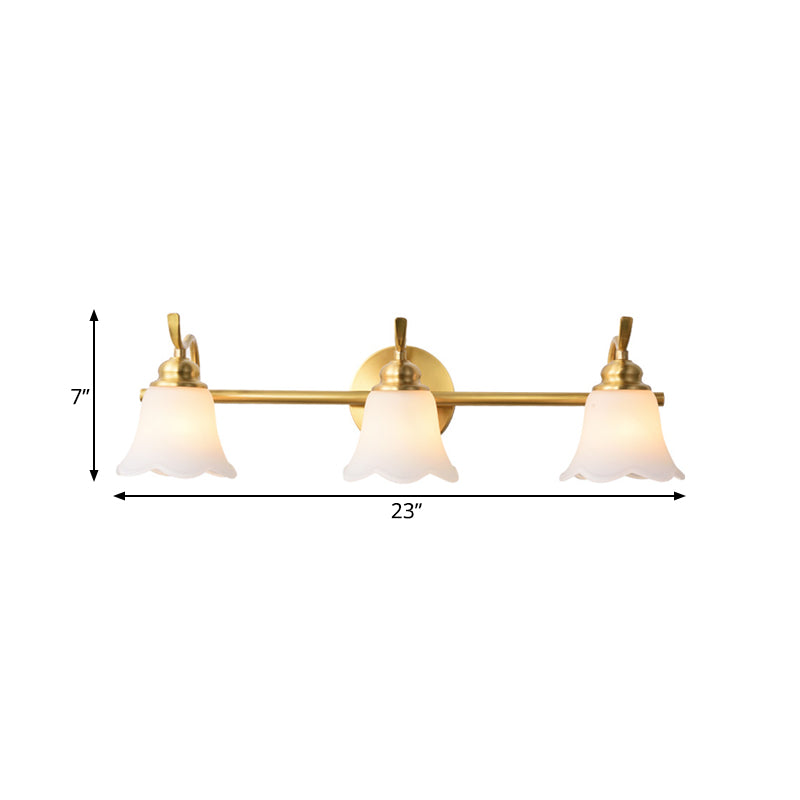Sophie Flower Badwand-Waschtischleuchte Metall und Messing LED Wandleuchte