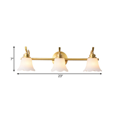 Sophie Flower Badwand-Waschtischleuchte Metall und Messing LED Wandleuchte