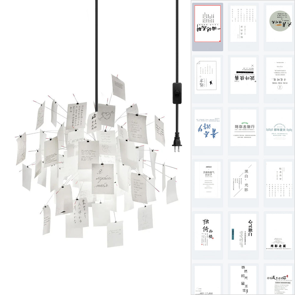 Élise Paper Art Plug-In Hängeleuchte