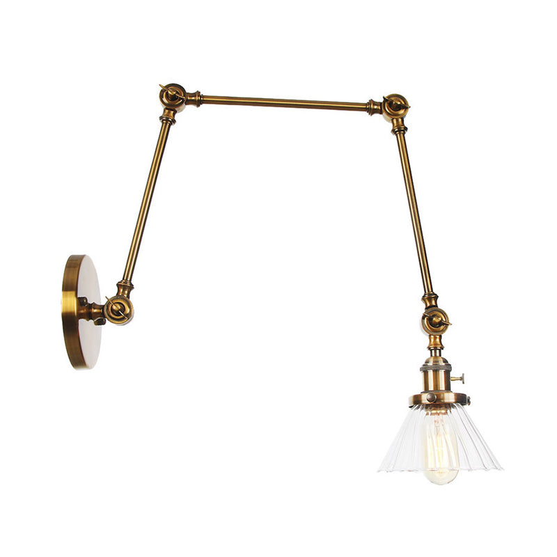 Nova Industrial Cone Glas-Wandleuchte