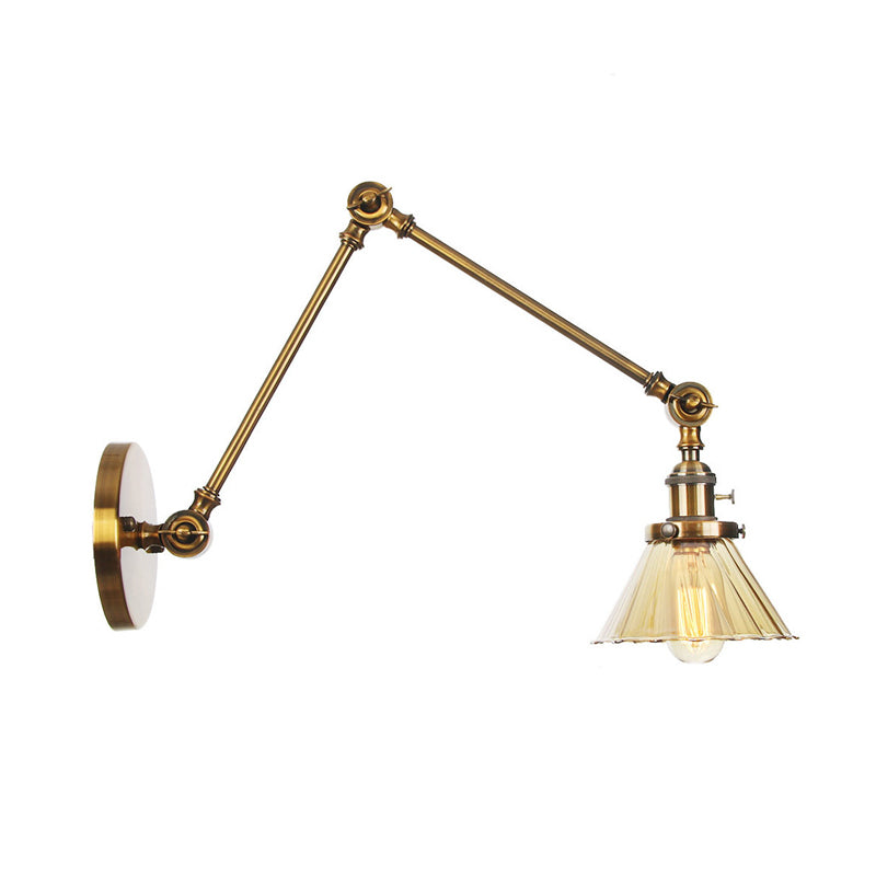 Nova Industrial Cone Glas-Wandleuchte