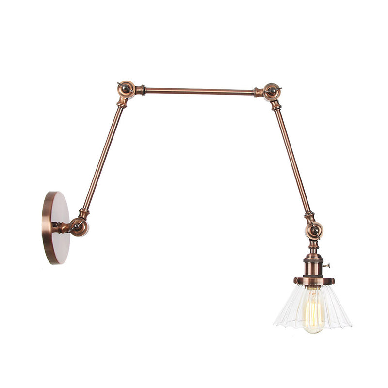 Nova Industrial Cone Glas-Wandleuchte