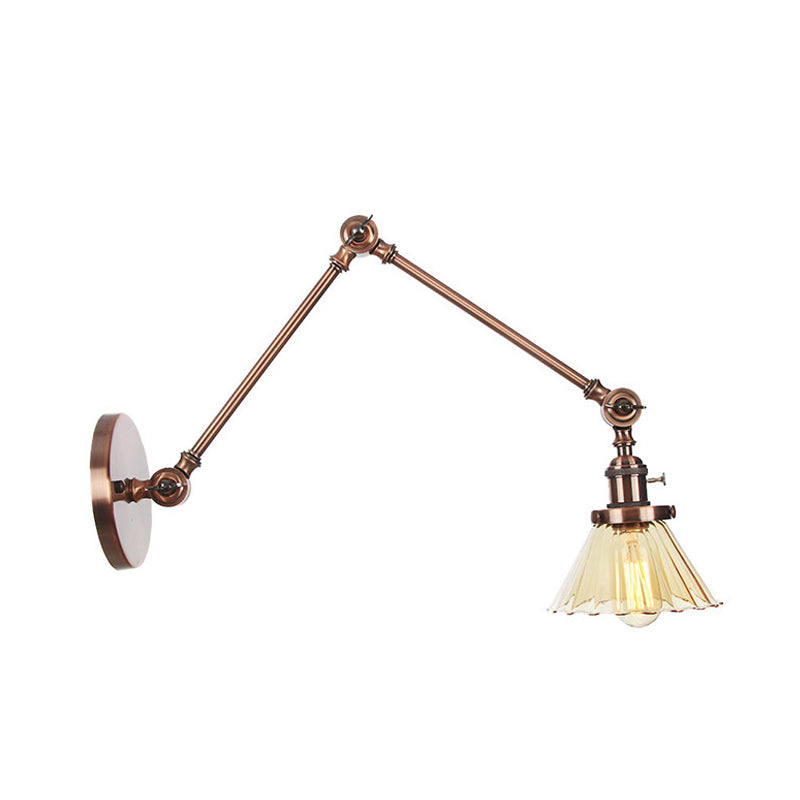 Nova Industrial Cone Glas-Wandleuchte