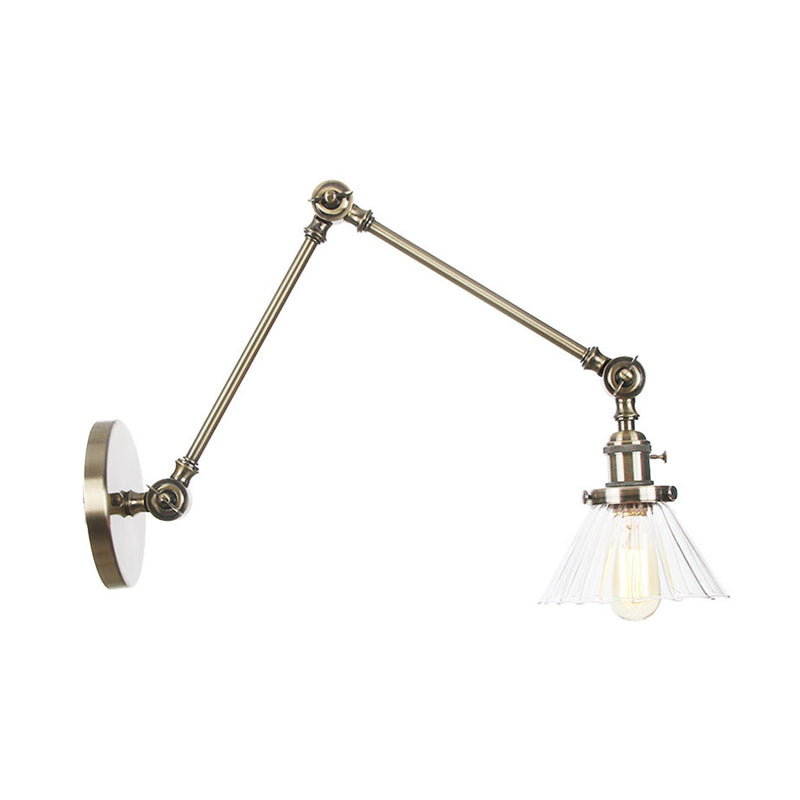 Nova Industrial Cone Glas-Wandleuchte