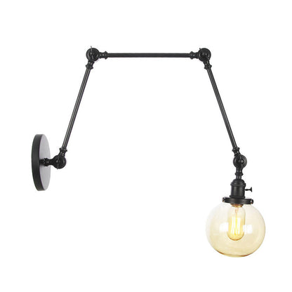 Orion Adjustable Orb Glass Wall Sconce