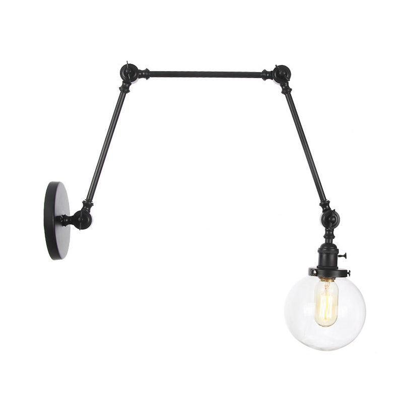 Orion Adjustable Orb Glass Wall Sconce