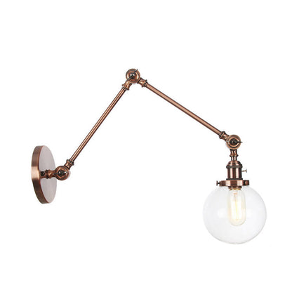 Orion Adjustable Orb Glass Wall Sconce