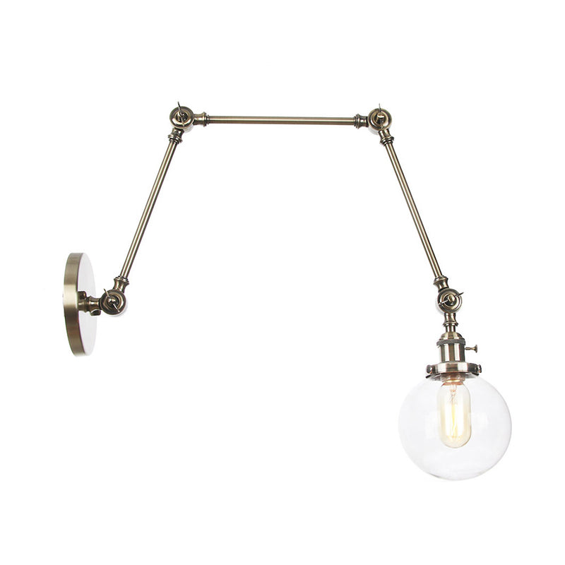 Orion Adjustable Orb Glass Wall Sconce