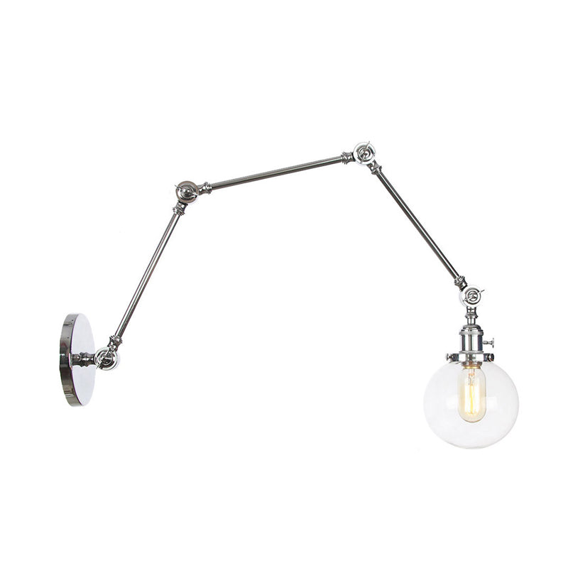 Orion Adjustable Orb Glass Wall Sconce