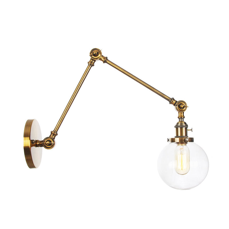 Orion Adjustable Orb Glass Wall Sconce