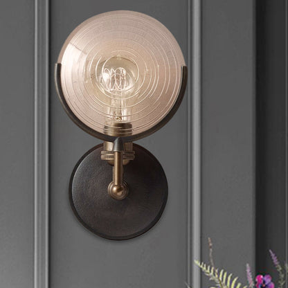 Gabrielle Wandleuchte Metall und Glas Traditionelle Wandlampe