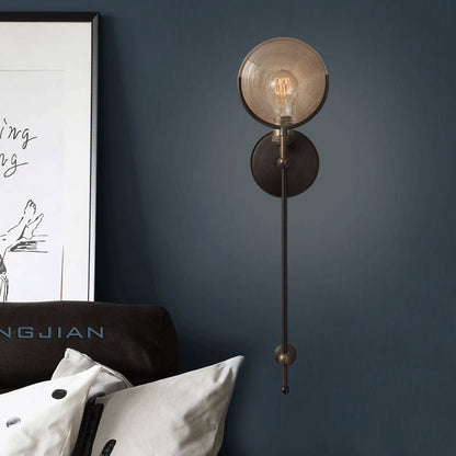 Gabrielle Wandleuchte Metall und Glas Traditionelle Wandlampe