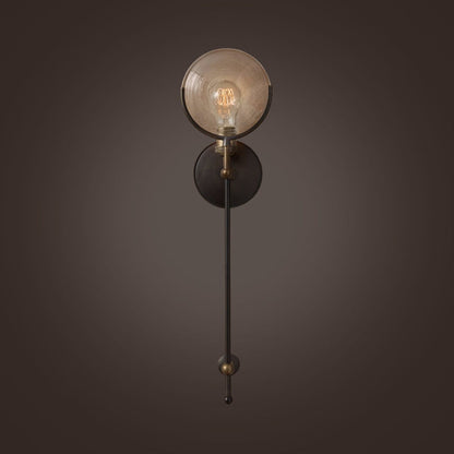 Gabrielle Wandleuchte Metall und Glas Traditionelle Wandlampe