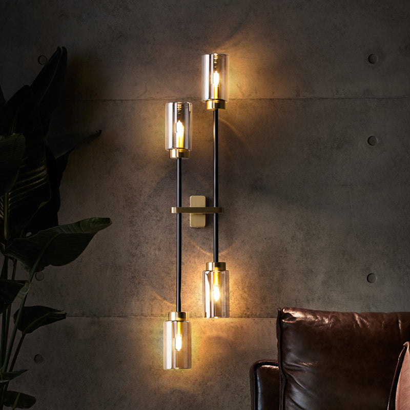 Mathilde Modernistische Zylinder-Wandleuchte Glas Vierkopf LED-Wandlampe