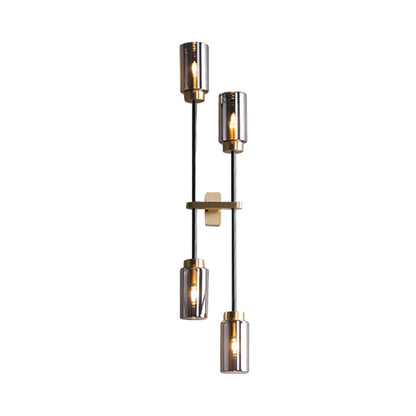 Mathilde Modernistische Zylinder-Wandleuchte Glas Vierkopf LED-Wandlampe