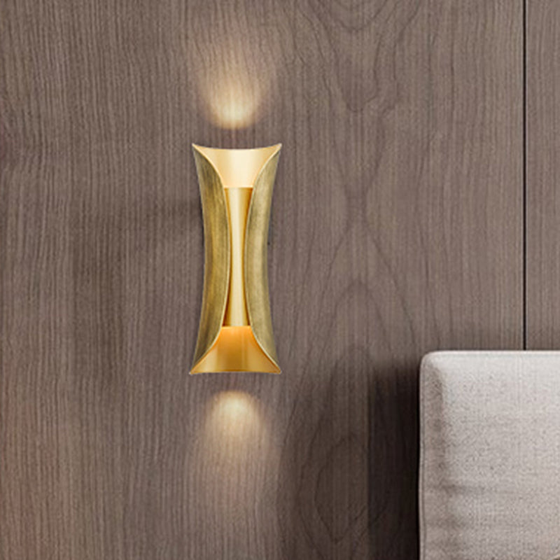 Aurélie Gold Curve Dual Head LED Wall Sconce