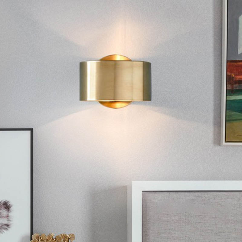 Élise Goldene Trommelwandleuchte Minimalistische Wandlampe