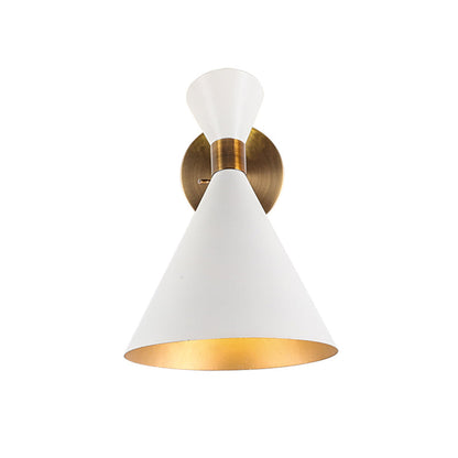 Sophie Moderne Wandleuchte – Schwarz/Weiß Metall, 12,7 bis 22,9 cm
