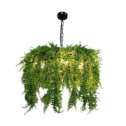 Colette Green Plant Design Industrial 5-Light Metal Chandelier