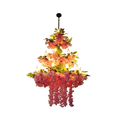 Anaïs Blossom Pendelleuchte Rosafarben 21 flammig Deckenlampe