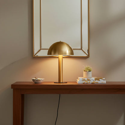 Céleste Pilztischleuchte mit skulpturalem Metalldesign