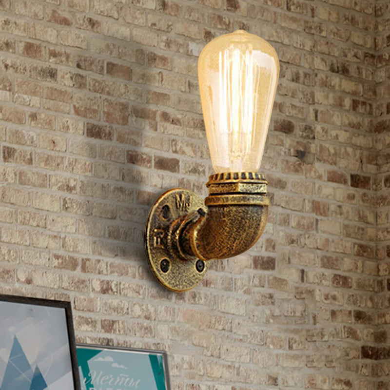 Joséphine Rustic Pipe Wall Sconce Bare Bulb Lamp