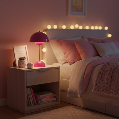 Élodie Wiederaufladbare LED-Tischleuchte mit Doppelkugeldesign