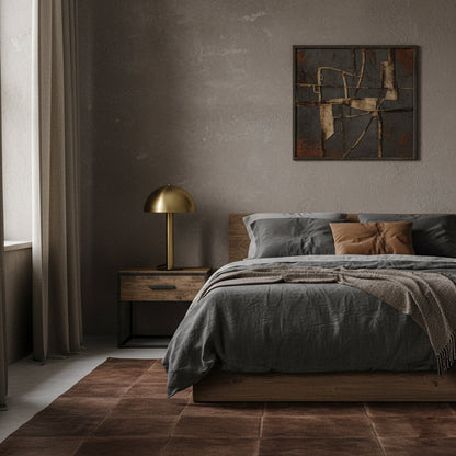 Céleste Pilztischleuchte mit skulpturalem Metalldesign