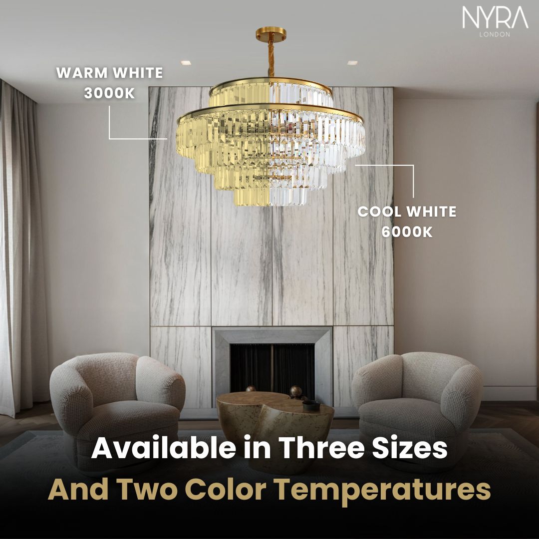 Mathilde Glamorous Golden Crystal Chandelier