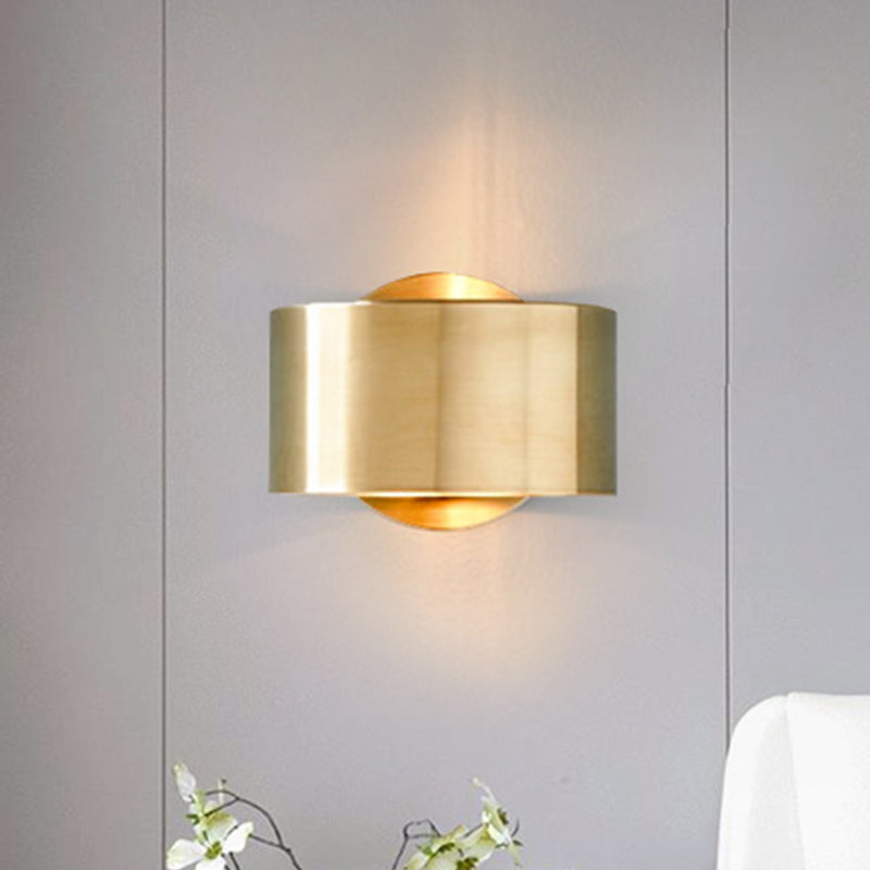 Camille Gold Half Cylinder Wall Light Sconce