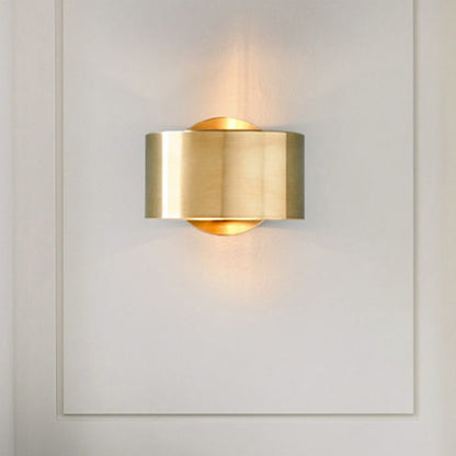 Camille Gold Half Cylinder Wall Light Sconce