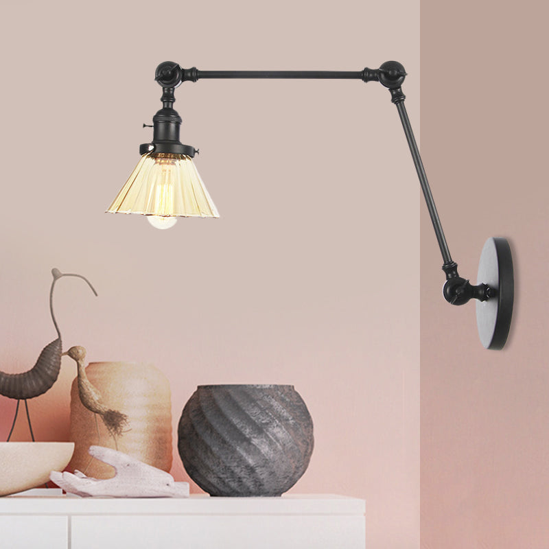 Nova Industrial Cone Glas-Wandleuchte