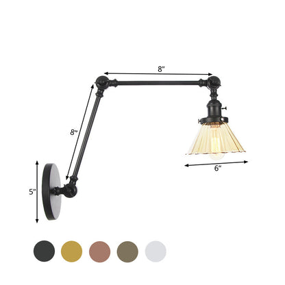 Nova Industrial Cone Glas-Wandleuchte