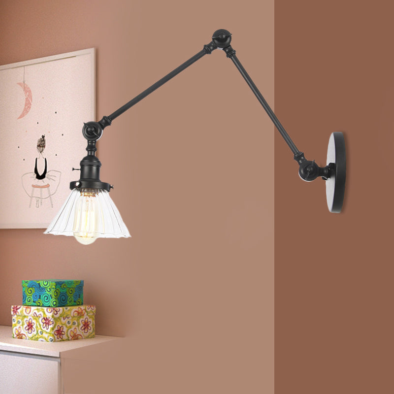 Nova Industrial Cone Glas-Wandleuchte