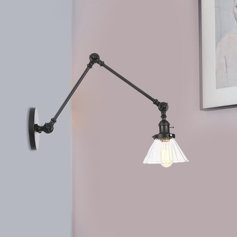 Nova Industrial Cone Glas-Wandleuchte