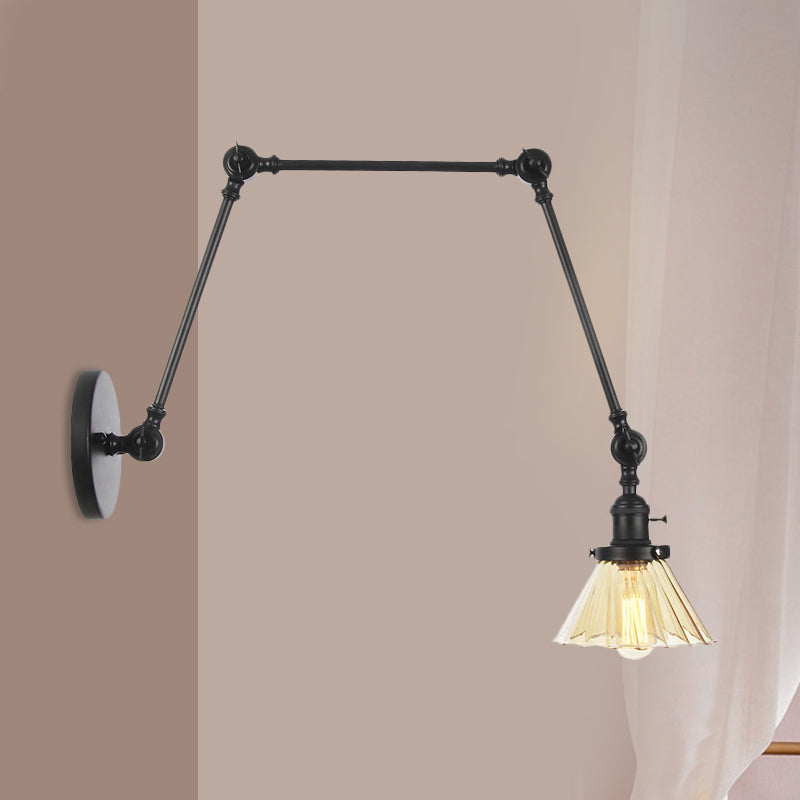 Nova Industrial Cone Glas-Wandleuchte