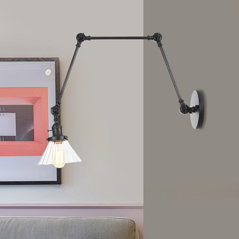 Nova Industrial Cone Glas-Wandleuchte