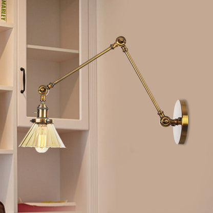 Nova Industrial Cone Glas-Wandleuchte