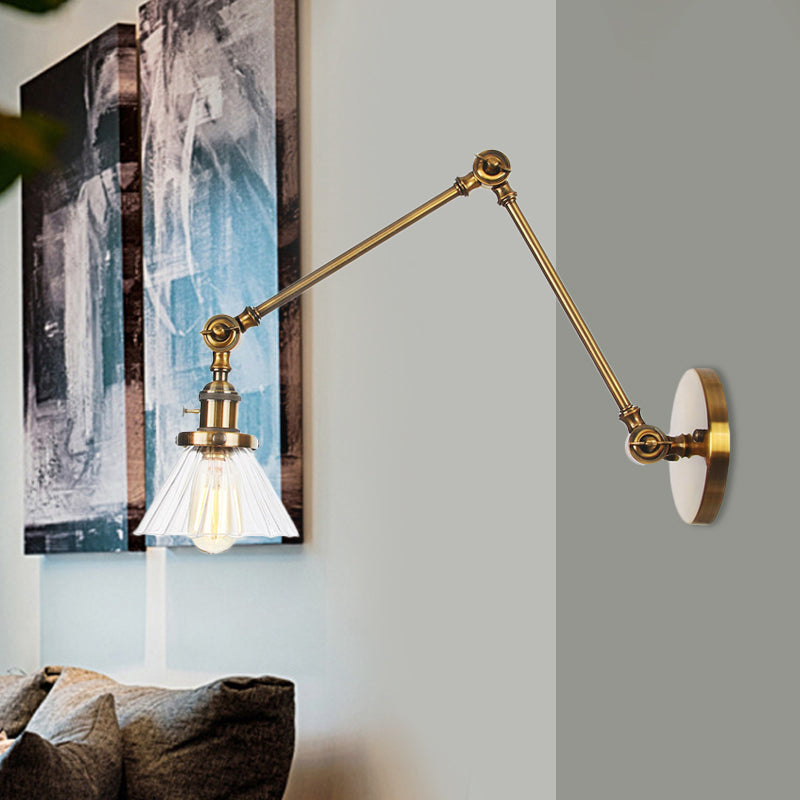 Nova Industrial Cone Glas-Wandleuchte