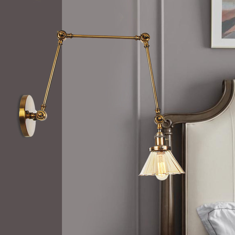 Nova Industrial Cone Glas-Wandleuchte