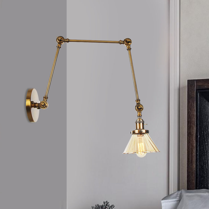Nova Industrial Cone Glas-Wandleuchte