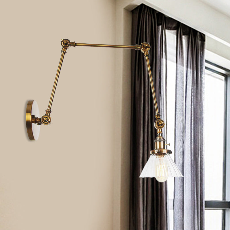 Nova Industrial Cone Glas-Wandleuchte