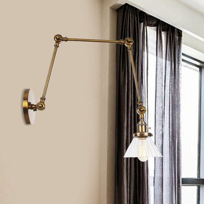 Nova Industrial Cone Glas-Wandleuchte